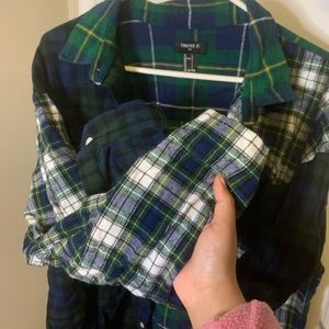 Forever 21 multi pattern flannel
